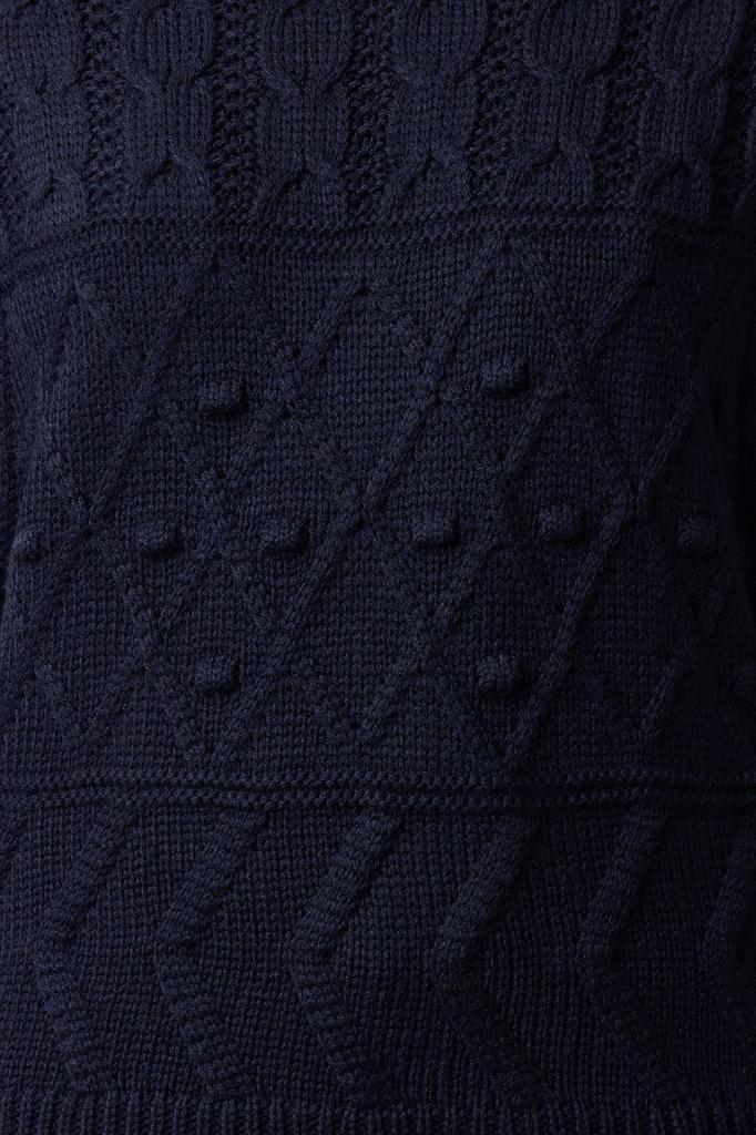 Женский модный стильный свитер с каменным узором и круглым вырезом, трикотажный свитер