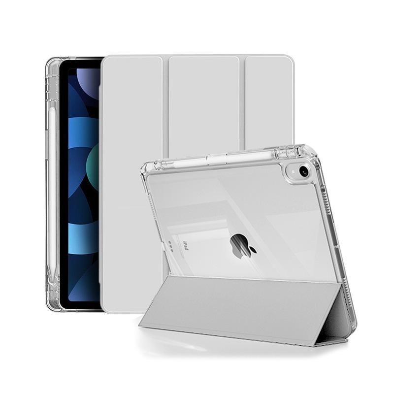 Совместимый с чехлом для планшета iPad 2025, 10 Pro, 11-дюймовый, Тройной прозрачный акриловый чехол для iPad с держателем для стилуса