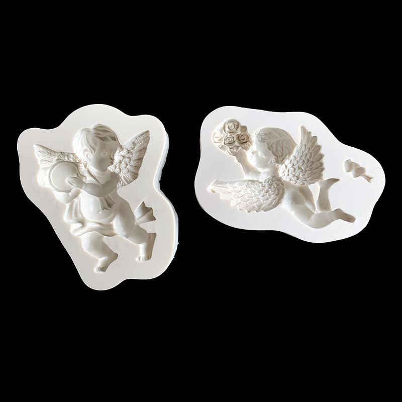 Ангел дизайн силиконовая форма помадка торт украшения плесень сахарная резинка паста инструмент 3D шоколадная форма