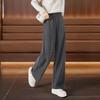 Women's Designer Spliced Wide-Leg Casual Pants