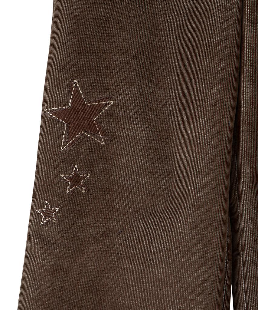 Вельветовые брюки с аппликацией Dandel Dd Star (коричневый)