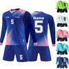 Комплект персонализированных рубашек для мужчин и девочек с именем и номером, футбольные майки на заказ для мальчиков, тренировочный костюм