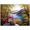 DIY 3D Алмазная картина Пейзаж Цветы Вышивка Крестом Стежок Главная Декор