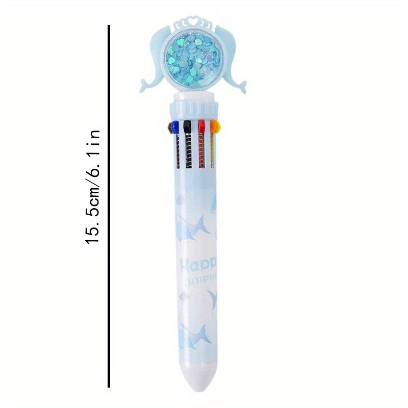 Возвращение в школу, 5 шт., 0,5 мм, мультяшная креативная многоцветная ручка в форме сердца для девочек, русалки, дельфина, десятицветная ручка для студентов, канцелярские принадлежности, подарок, счет для рук