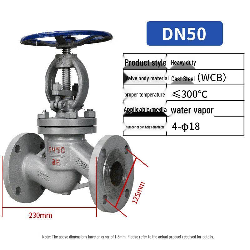 Qi Huang Cast Steel Flange Globe Valve