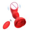 Anal Sex Toy Rose Vibrator for Women Remote Control Butt Plug with 10 Modes Vibrating Prostate Massager Silicone Stimulator