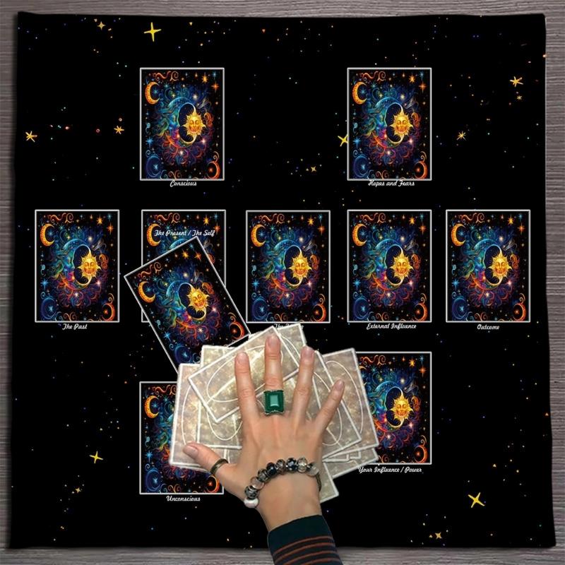 Reading Card Astrologys Tablecloth Tarots Divinations Tablecloth Altars Cloth Divinations Board Game Accessories