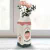 Vintage Strawberry Milk Carton Vase Ceramic,Rectangular, Decorative with Fresh Strawberry,Milk Design, Ideal for Home, Kitchen,Office Decor,Cute Vases