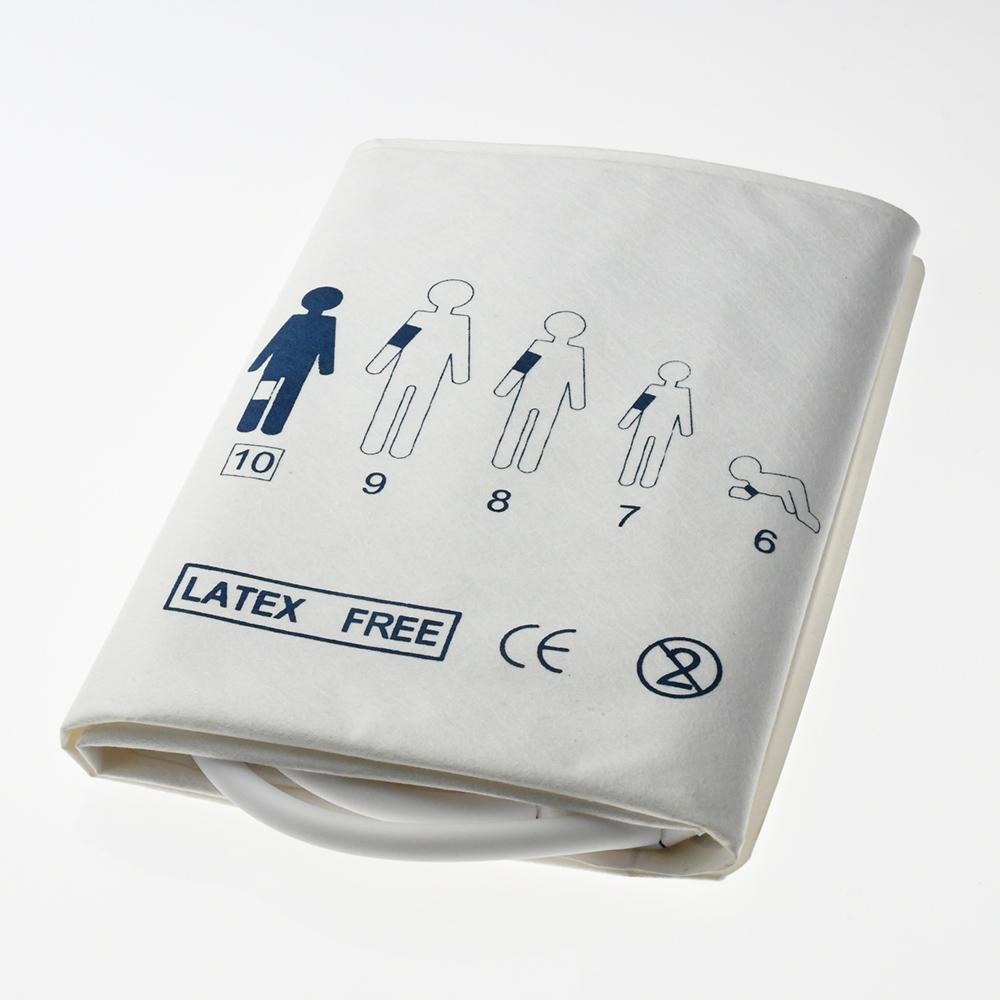 Одноразовая манжета для измерения артериального давления, окружность руки 38-50 см, манжета для НИАД с двойной трубкой без мочевого пузыря(СМ-1025D-05)