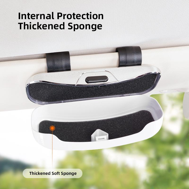 VFO1 Car Glasses Clip Sunglasses Box Sun Visor Eyeglasses Card Ticket Holder For Mercedes Benz AMG A/B/C/E/S Class GLE W220 W205 W211