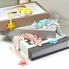 3D Printed Sakura Dragon 10.8 Inches Articulated Dragon with Movable Joints Rotating Cherry Blossom Tail Flexible Dragon Fidget Toy for Desk Decor