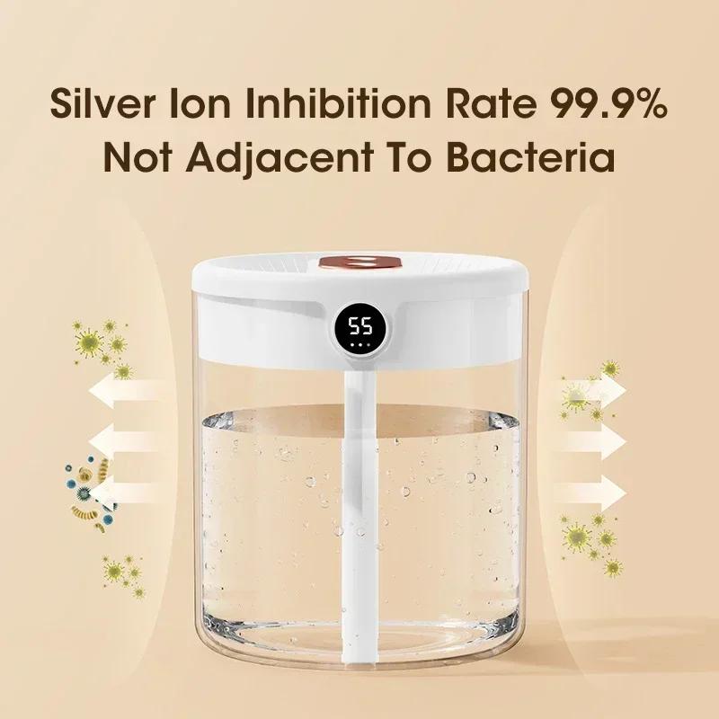 2L Двойной Распылитель Большой Емкости Увлажнитель Может Быть Режимом Ночной Светильник Туман Бесшумная Работа Офис Спальня Может Быть Добавлена Ароматерапия