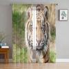 Крупный план головы Суматранский тигр Panthera Tigris Sumatrae Тюль прозрачные шторы для декора гостиной вуаль занавеска из органзы