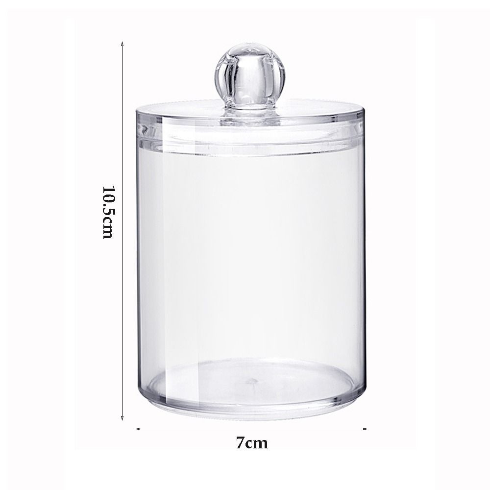 Transparent Ear Bud Holder Plastic Cotton Swab Box Storage Box Storage Jar Case Jewelry Box