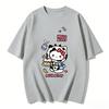 Летняя футболка с принтом Hello Kitty, короткий рукав, 100% хлопок, женская, для семейного образа, классическая модная футболка