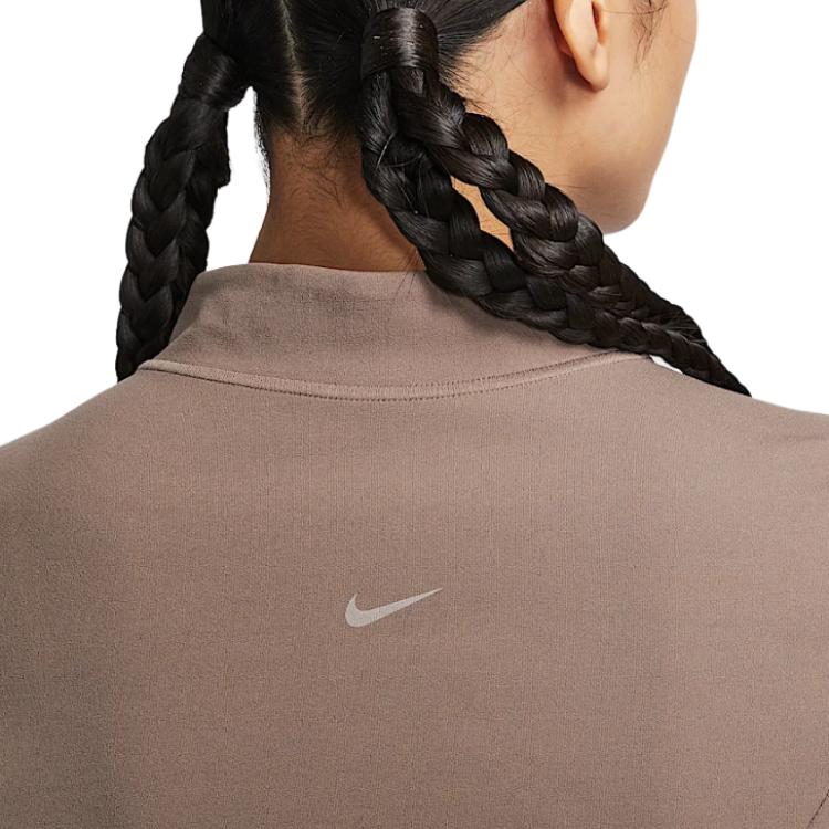 New Nike ZenvyDri Fit SS25 Jacket Women's Mink Brown/White FV7424-233