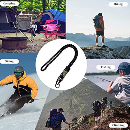 Сверхмощный плетеный ремешок с американским флагом, брелок для ключей, плетеная веревка, подвеска, регулируемый ремешок для ключей