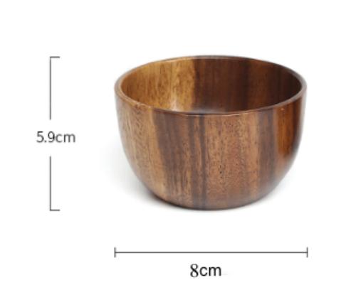 Acacia Wooden Bowl Japanese Style Wood Rice Soup Bowl Salad Ramen Bowl Food Container Kitchen Utensils Tableware