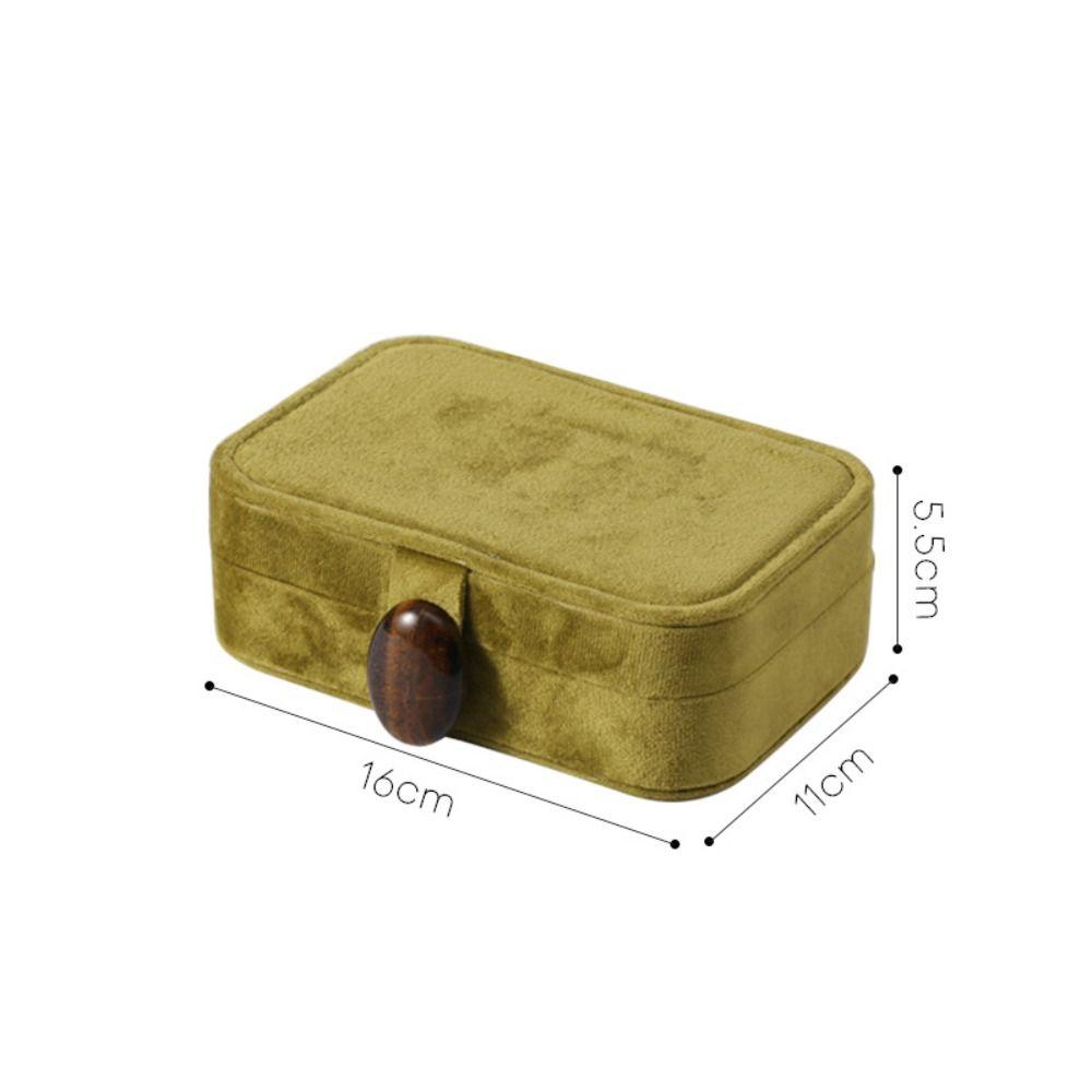 Large Capacity Velvet Jewelry Box Exquisite Necklace Storage Box Jewelry Organizer Case  Travel Use