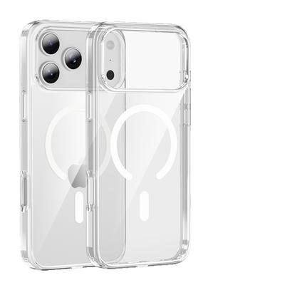 Защитный чехол для iPhone 12, подходящий для 2-в-1 15 Простой и высококлассный для Apple 17pro Прозрачный магнитный чехол для телефона
