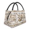 Mayan Aztec Hunab Ku Pastel Gold Insulated Lunch Bags for Camping Travel Leakproof Cooler Thermal Lunch Box Women