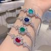 Jewelry Retro Simulation Color Treasure Bracelet Pattern Luxury Inlaid Jewelry Main Stone 8 * 10