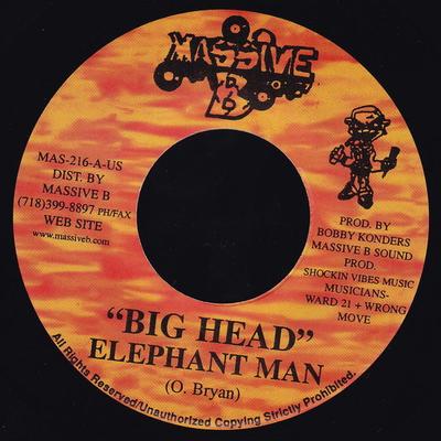 7-дюймовая пластинка ELEPHANT MAN - Big Head MAS216 Massive B 2002 США Регги, Ска и Даб Б/у