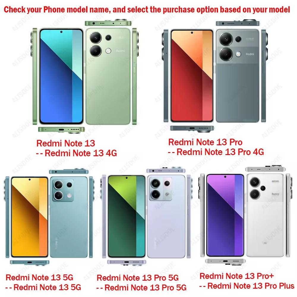 For POCO F6 X6 Pro C65 M6 Pro 4G Redmi 13C Note 13 Pro Plus 5G Case Slide Camera Lens Protect Cover for Xiaomi 13T Pro Funda
