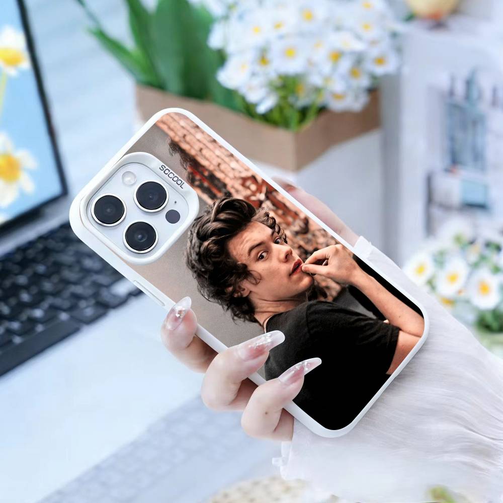 H-HaRRy Styles Чехол для телефона для iPhone17, 16,15,14,13,12 Pro Max белый Конфетный Матовый Ударопрочный Чехол