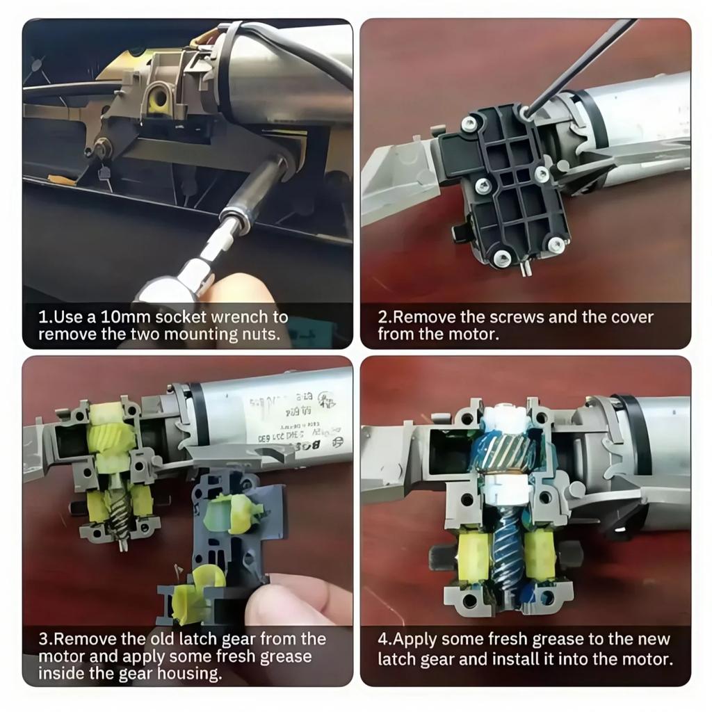 1set Convertible Top Latch Motor Gear Repair Kit for BMW E36 E46 E64 93-05 Convertible 67618370816 Auto Accessories