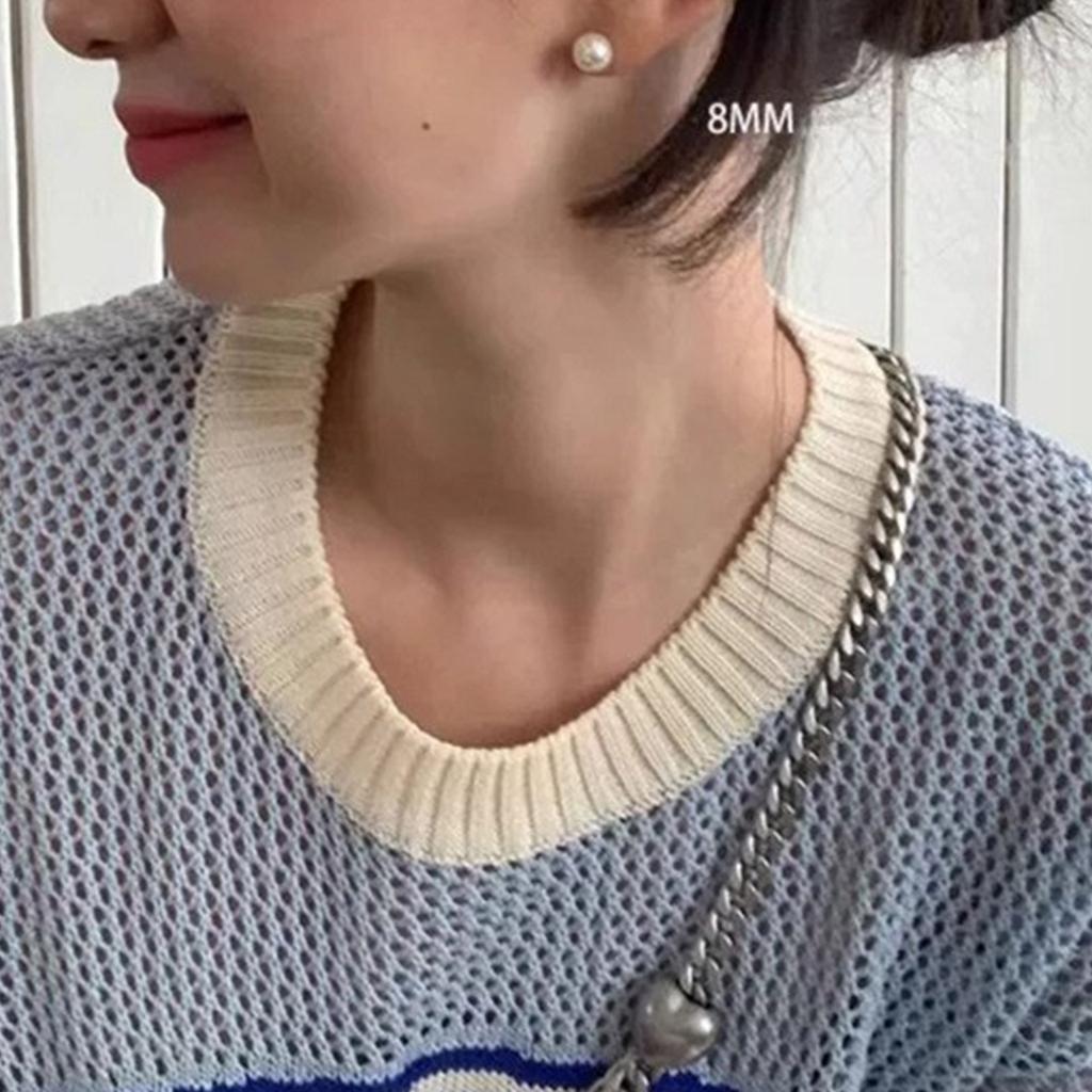 Not Pierced Magnetic Pearl Earrings Vintage Comfortable Clip Earrings Unique Statement Earrings for Women and Girls