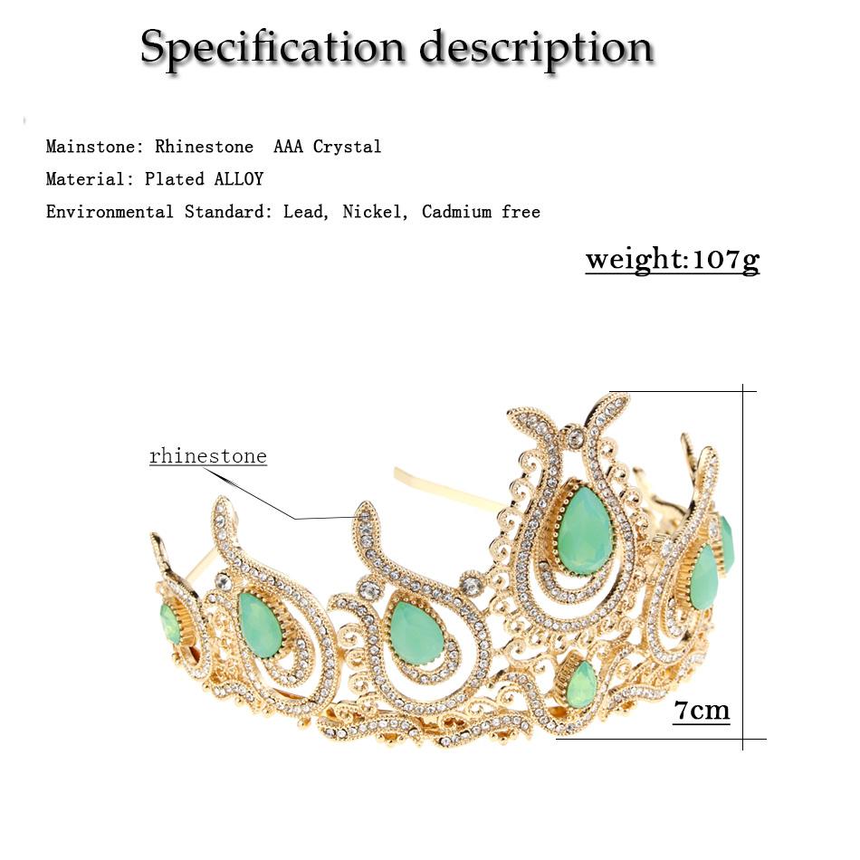 Корона золотого цвета, богемные хрустальные головные уборы, диадемы, свадебные аксессуары для волос