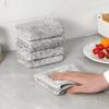10pcs Gray Bamboo Charcoal Thickened Super Absorbent Dishcloth Oil Resistant Kitchen Wipes Microfiber Cleaning Cloths