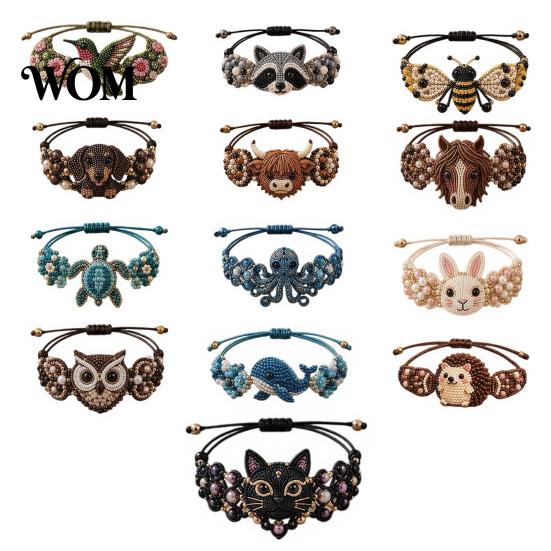 Octopus Charm Beads DIY Beaded Bracelet Making Kit, Kit with Colorful Bee And Animal Charms, Handmade Jewelry Craft for Adults Bead Set