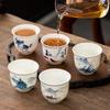 Изысканная керамическая пиала для чая, расписанная вручную - Специальная пиала для дегустации чая Кунг-фу для женщин