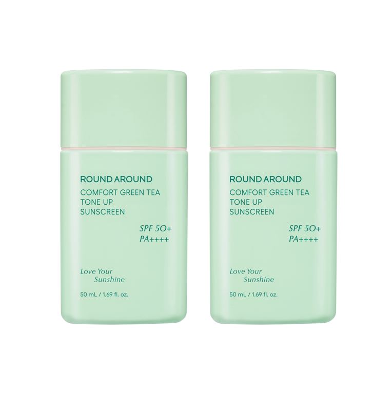 Round Around Comfort Green Tea Tone-Up Sun Cream 1+1 Plan