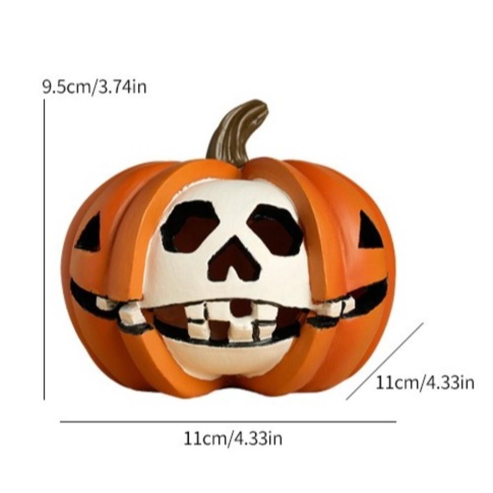 Realistic Halloween Pumpkin Figurine Resin Mini Halloween Ornaments Thanksgiving