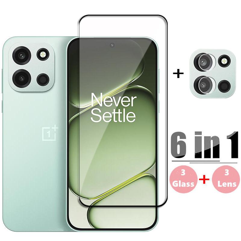 6-в-1 Стекло для OnePlus Nord 6 Полное покрытие Закаленное стекло Защитная пленка для экрана OnePlus Nord 6 Защитная пленка для объектива телефона OnePlus Nord6