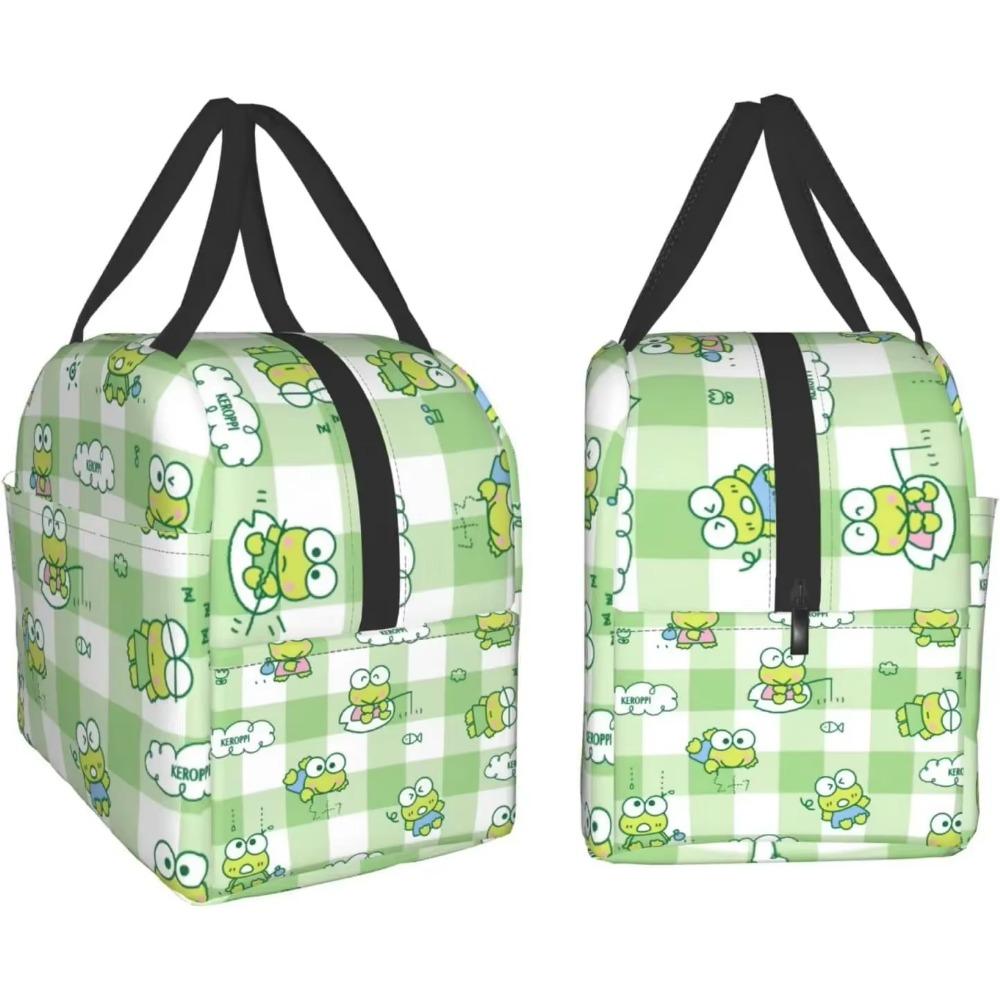 Cute Forg Thermal Lunch Bag Reusable Insulated Bento Lunch Box for Women Girls Work School Picnic 8.5x8x5 Inch