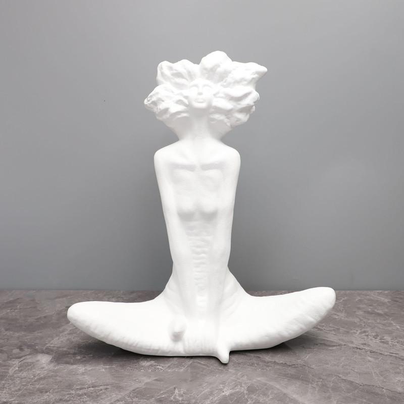 Современные абстрактные фигурные скульптуры, изделия из смолы, статуэтки, модные портреты девушек, аксессуары для домашнего декора