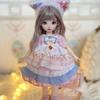 Рождественский подарок 1/6 BJD 30 см куклы детские милые аниме фигурка мультяшная девушка смола шарнирная кукла глаза лицо макияж парики волосы ПОЛНЫЙ КОМПЛЕКТ одежды