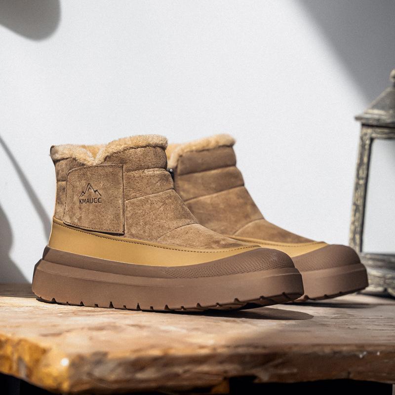 Снегоступы осень и зима плюшевые уличные теплые плюшевые утолщенные повседневные на толстой подошве нескользящие снегоступы