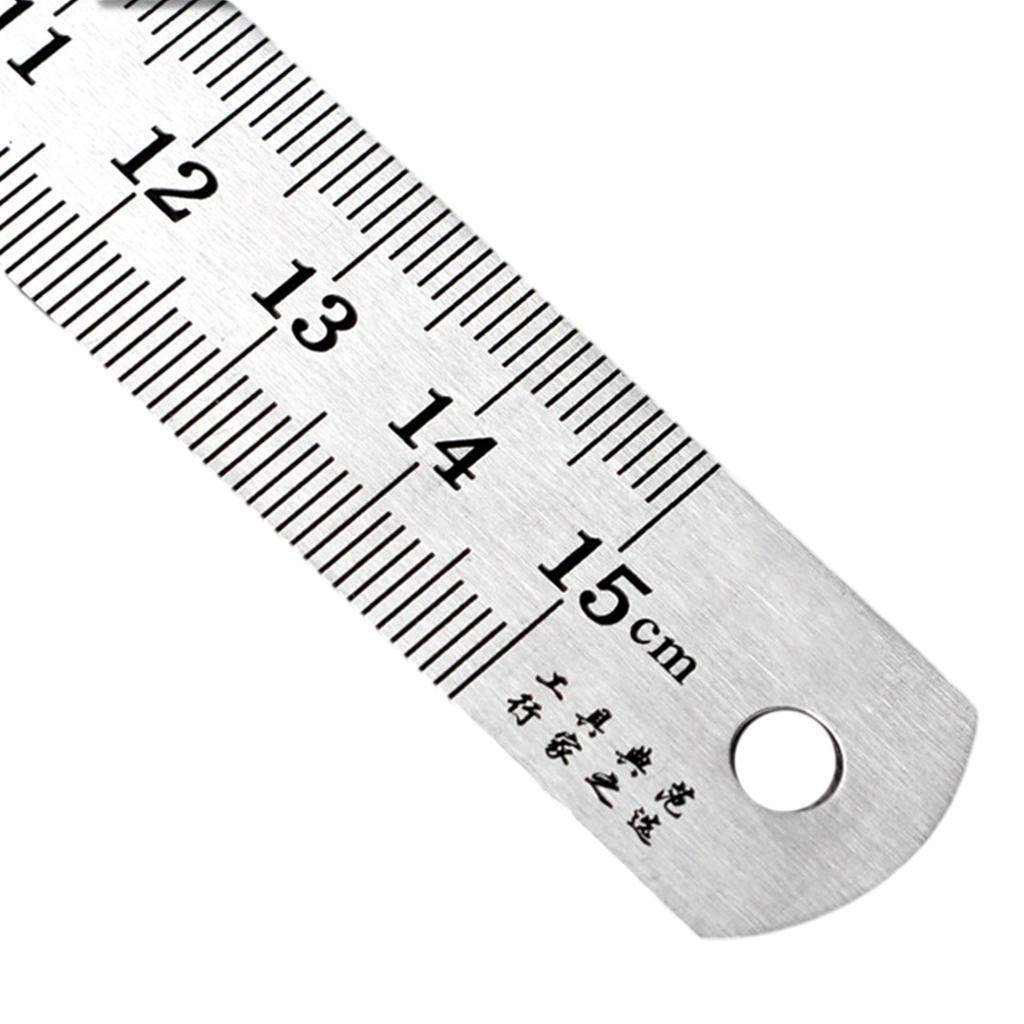 Stainless Steel Ruler Metal Measuring and Cutting Ruler Office Ruler Metal Ruler Office Learning Drawing Measuring Tool