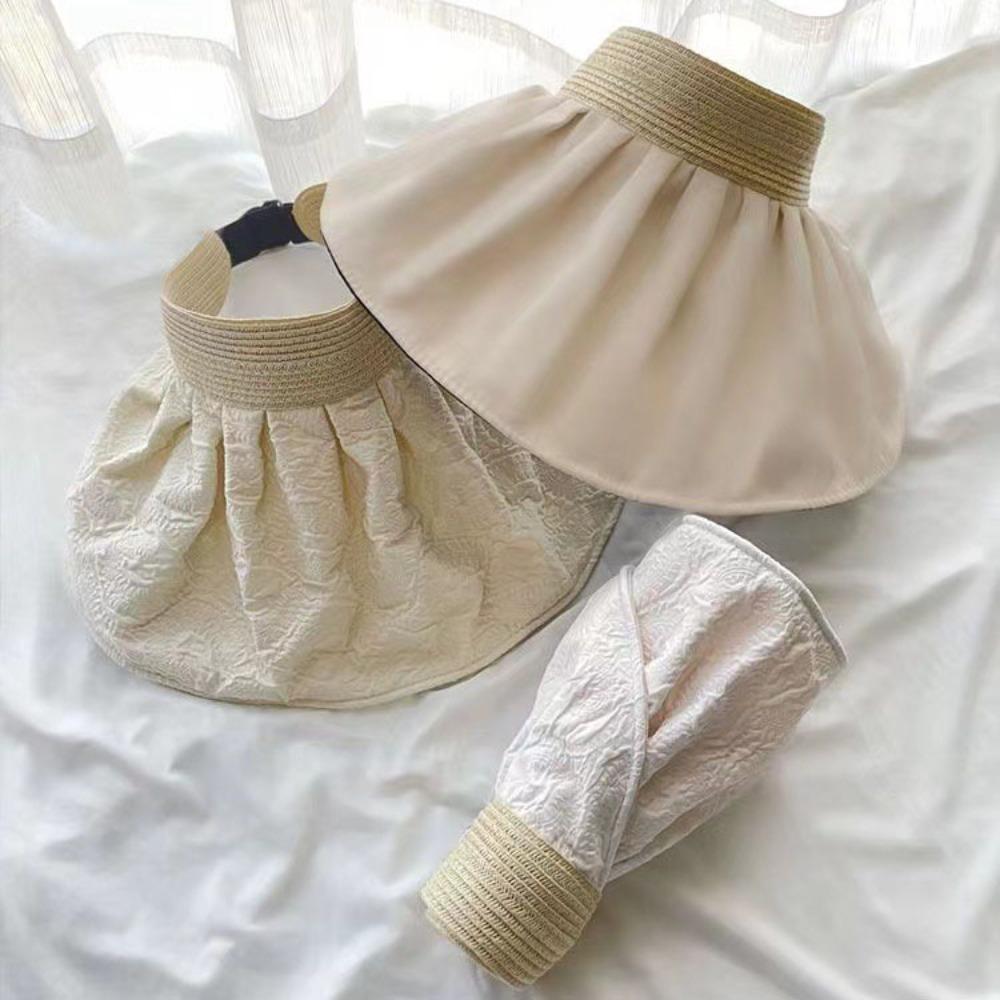 Large Eaves Women's Sun Visor Hats Anti-UV Empty Top Hat Casual Sunblock Hat