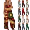Women's Printed Jumpsuit Casual Loose Adjustable Suspender Jumpsuit