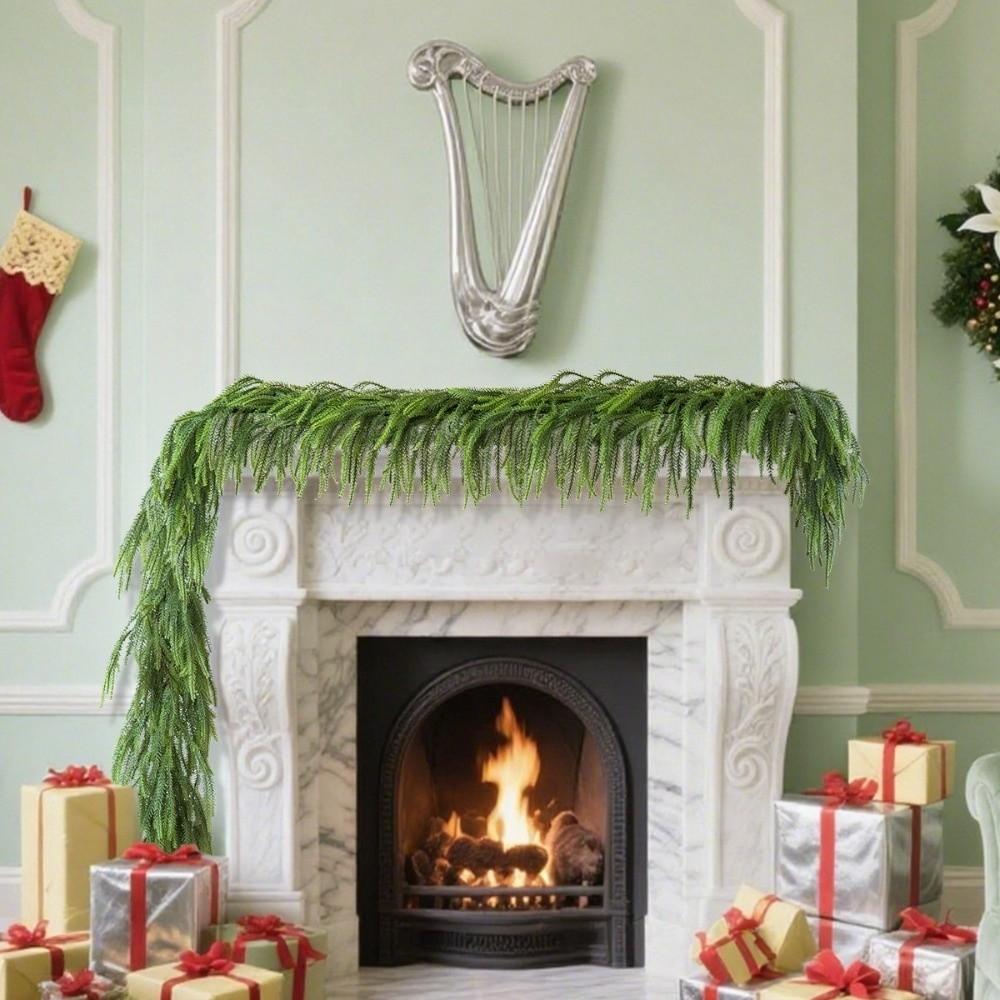 PE Simulated Rattan Artificial Xmas Table Runner New Christmas Garland Wreath Party Supplies