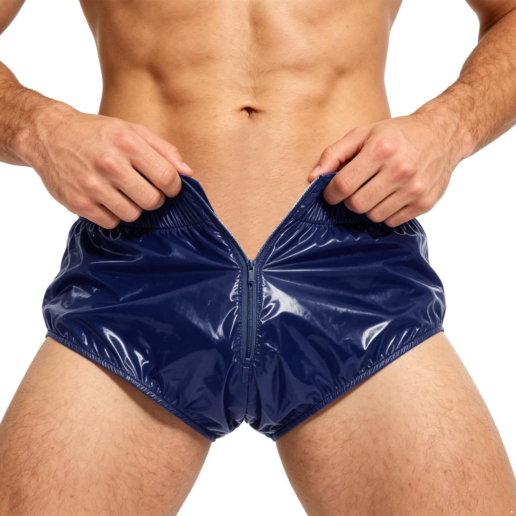 Men Waterproof Diaper Cover Underwear Front Zipper Elastic Waistband Leakproof Briefs Swimwear Adaptive Special Needs