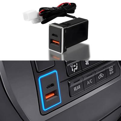 Jiooy Toyota USB-порт QC3.0+PD(30w) Набор USB-удлинителей для Alphard 30