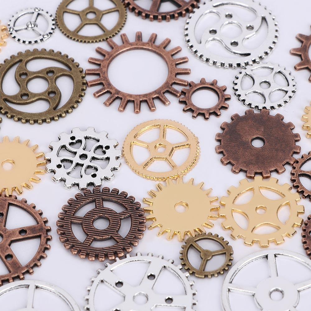 Fashion DIY Charms Mixed Vintage Watch Parts Steampunk Jewelry Cogs & Gears Making Craft Arts