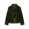 2026 Womens Fashion Leather Knot Button Jacket Street Style Casual Outerwear